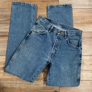 Vintage Men’s Wrangler Light Wash Straight Leg Jeans | Size 29x32